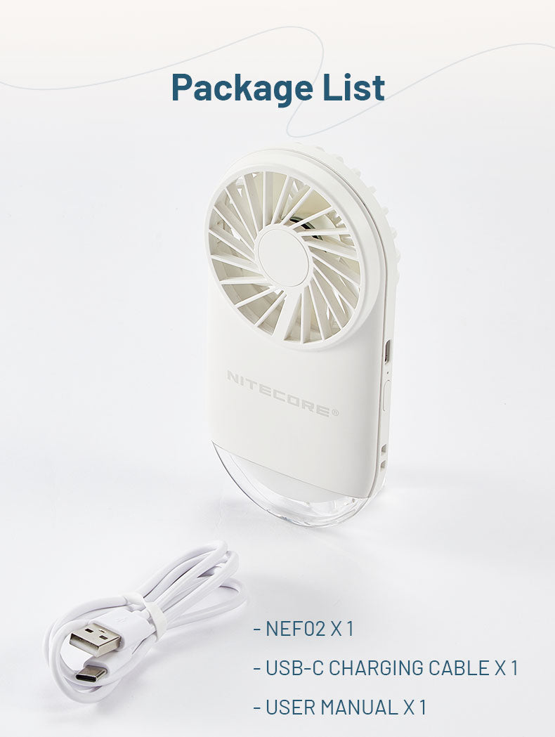 Nitecore NEF02 Portable Pocket Fan 手提風扇
