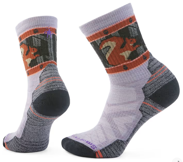 Smartwool W Hike Light Cushion Squirrely Print Crew 02738