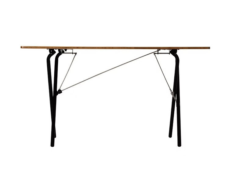 Snow Peak Single Action Table Long Bamboo Black FES-139