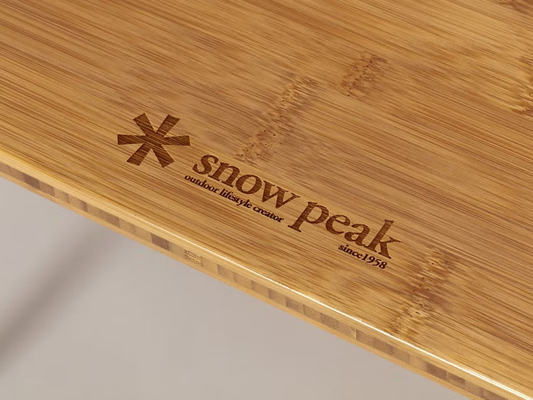 Snow Peak Single Action Table Long Bamboo Black FES-139