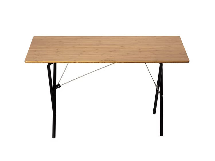 Snow Peak Single Action Table Long Bamboo Black FES-139