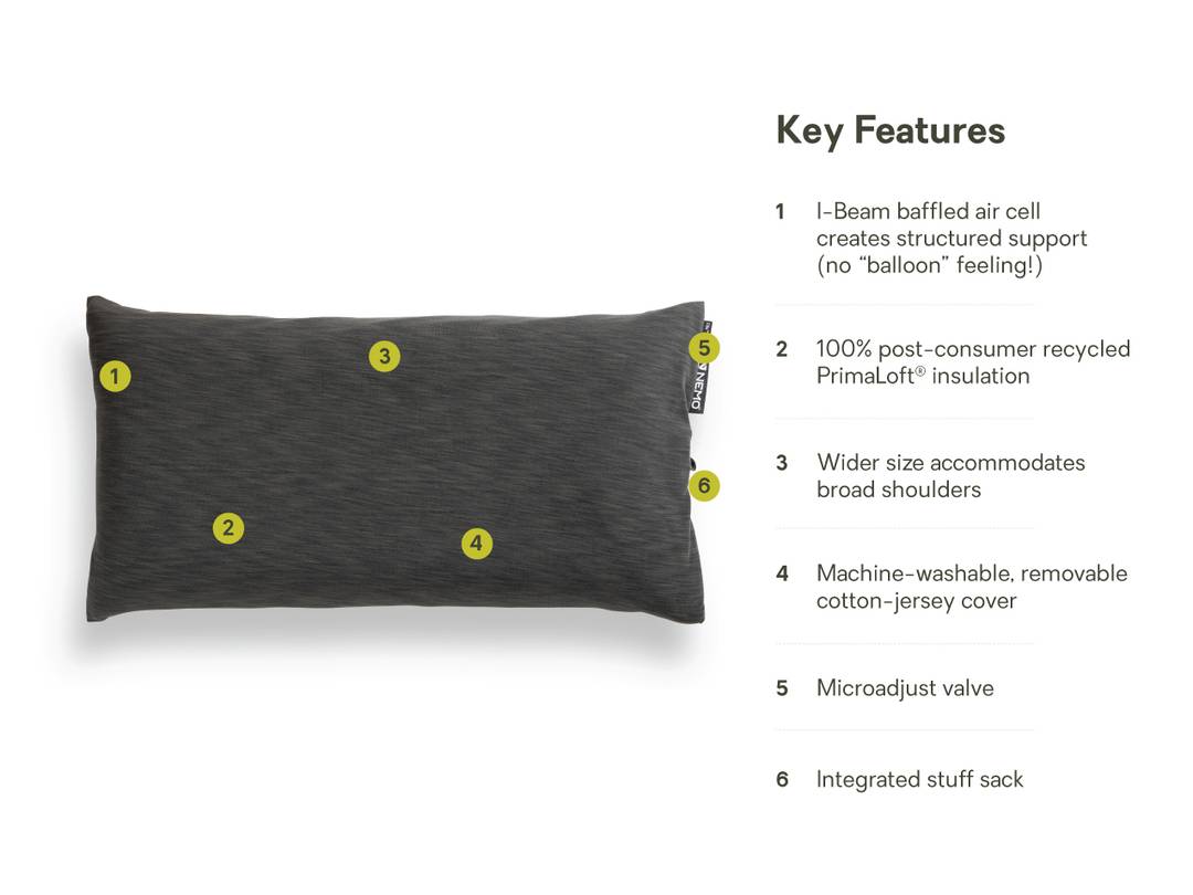 Nemo Fillo™ Elite Luxury Backpacking Pillow 旅行戶外露營枕頭
