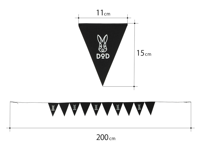 DOD Flag Garland FG1-957-BK 旗仔 黑色
