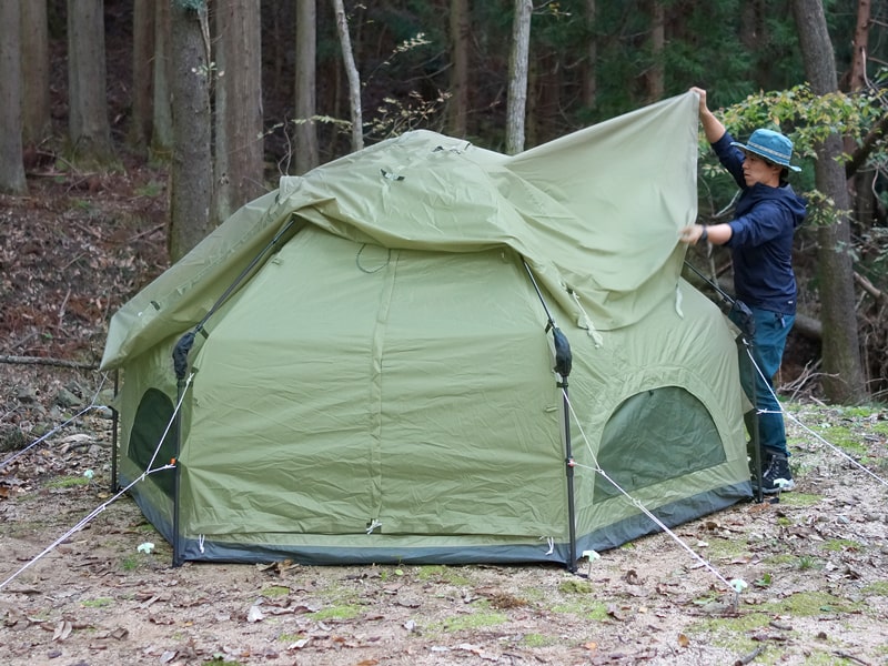 DOD Kinoko Tent T4-610-KH 蘑菇四人帳(綠色)