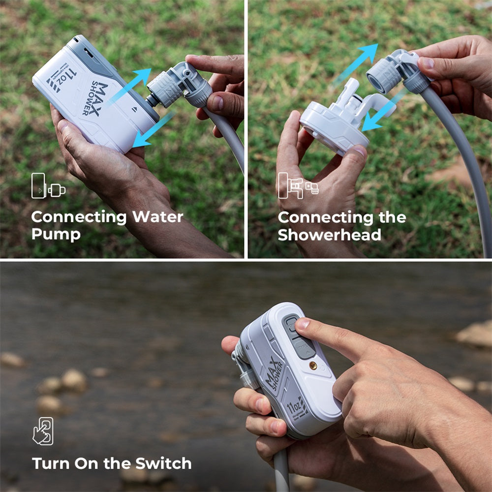 FLEXTAIL Max Shower 露營戶外電花灑- Ultralight Rechargeable Instant Outdoor Shower