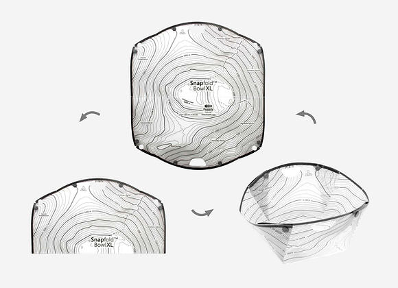 Fozzils Snapfold™ Bowl XL - Mist 摺疊戶外露營碗 XL