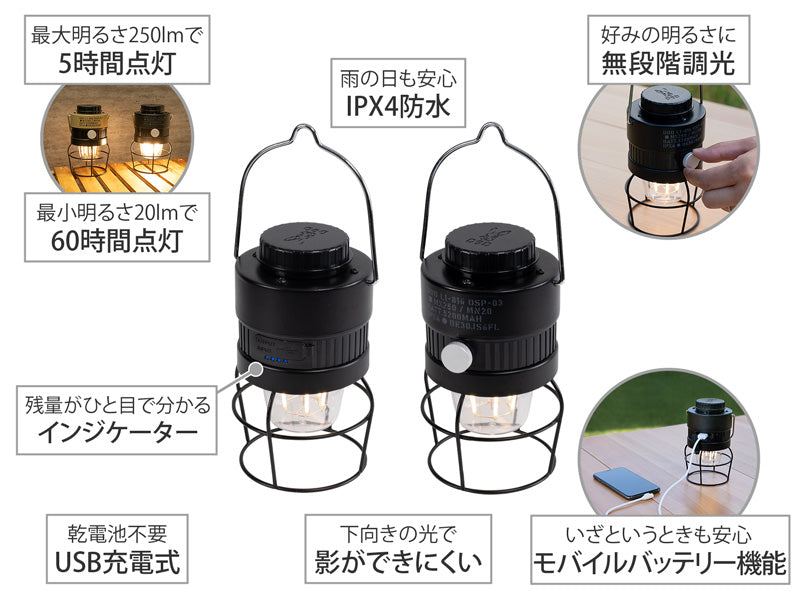 DOD Look At My Butt Lighting 充電式露營燈 L1-816-BK