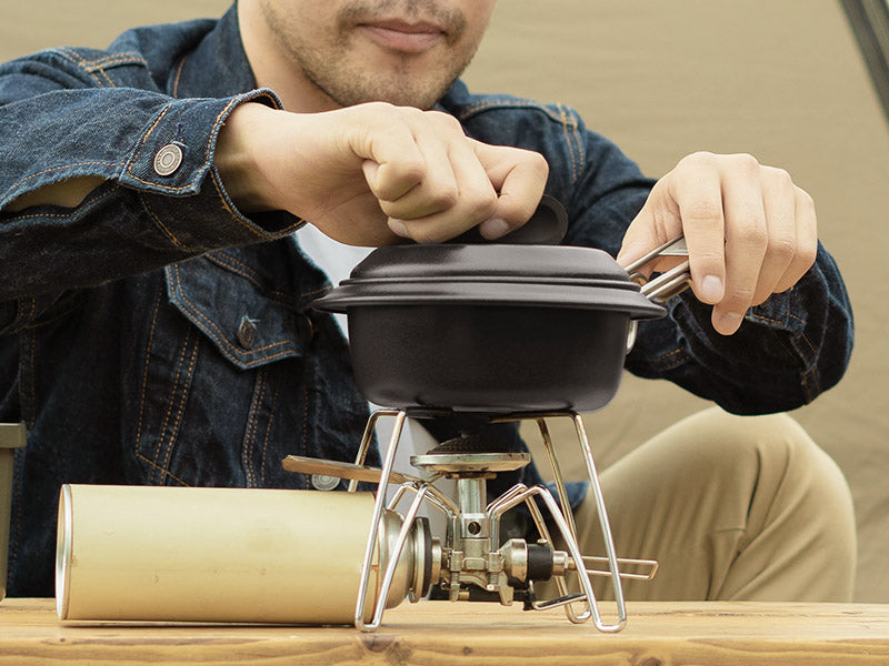 DOD Horo Hitori Gama 搪瓷鋼板餐具系列露營 煮食鍋 pp1-860-bk