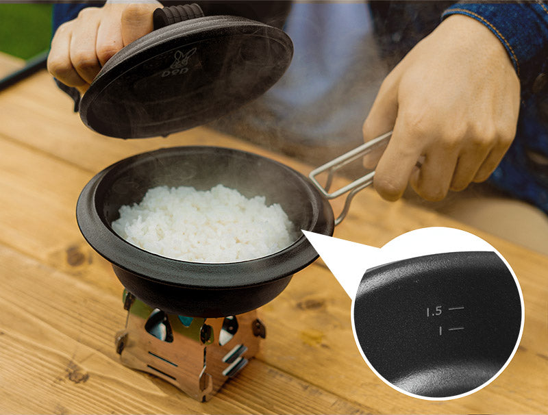 DOD Horo Hitori Gama 搪瓷鋼板餐具系列露營 煮食鍋 pp1-860-bk