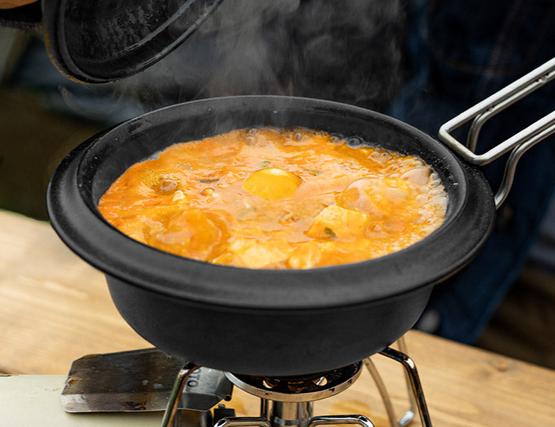 DOD Horo Hitori Gama 搪瓷鋼板餐具系列露營 煮食鍋 pp1-860-bk