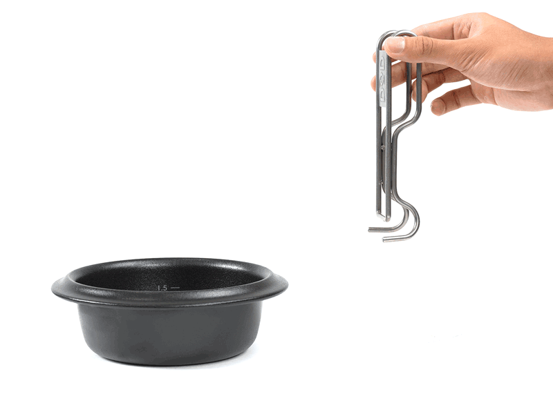 DOD Horo Hitori Gama 搪瓷鋼板餐具系列露營 煮食鍋 pp1-860-bk