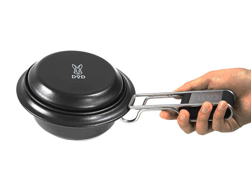 DOD Horo Hitori Gama 搪瓷鋼板餐具系列露營 煮食鍋 pp1-860-bk