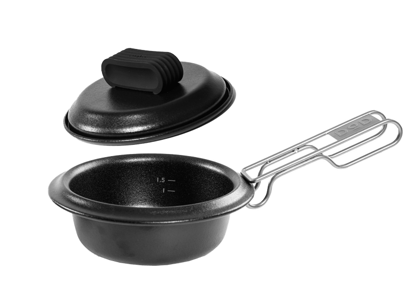 DOD Horo Hitori Gama 搪瓷鋼板餐具系列露營 煮食鍋 pp1-860-bk