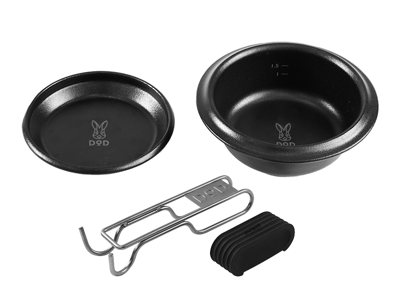 DOD Horo Hitori Gama 搪瓷鋼板餐具系列露營 煮食鍋 pp1-860-bk