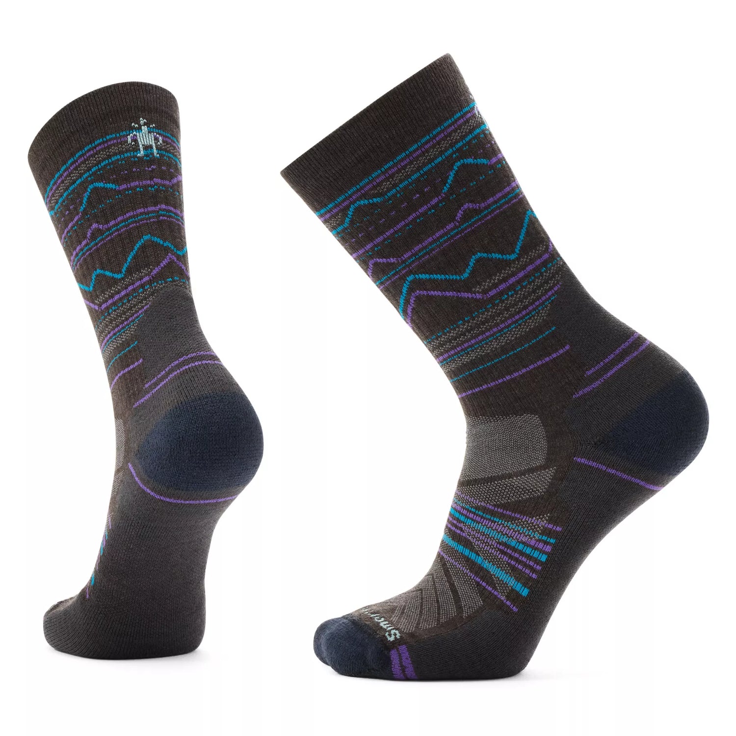 Smartwool Hike Light Cushion Mountain Range Pattern Crew 01615