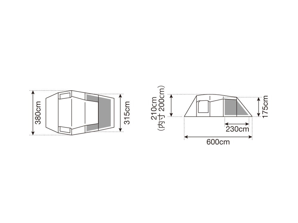 Snow Peak Entry 2 Room Elfield 入門隧道露營帳篷 TP-880R
