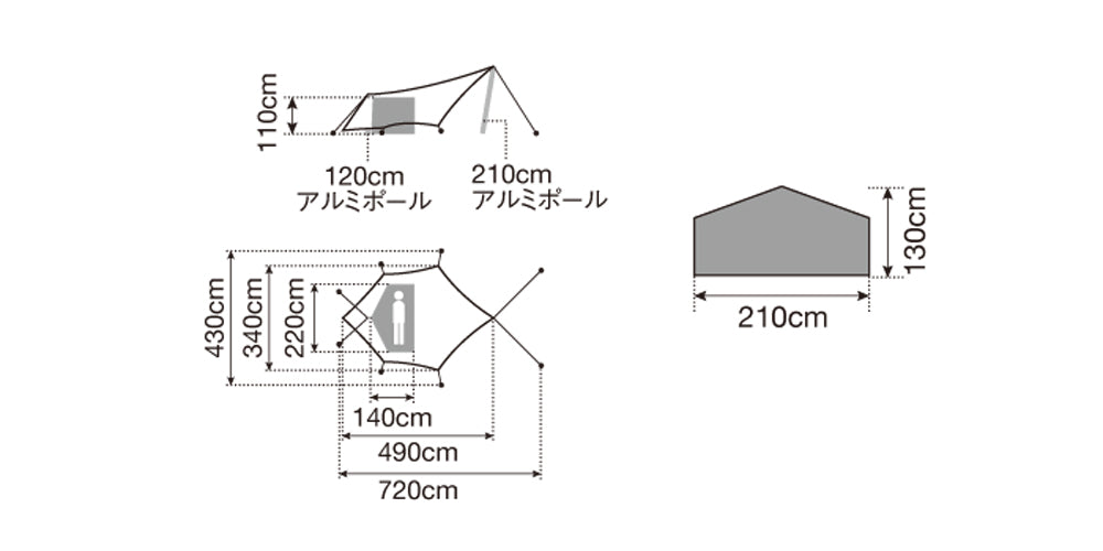 Snow Peak Hexa Ease 1 多功能單人帳篷 SDI-101