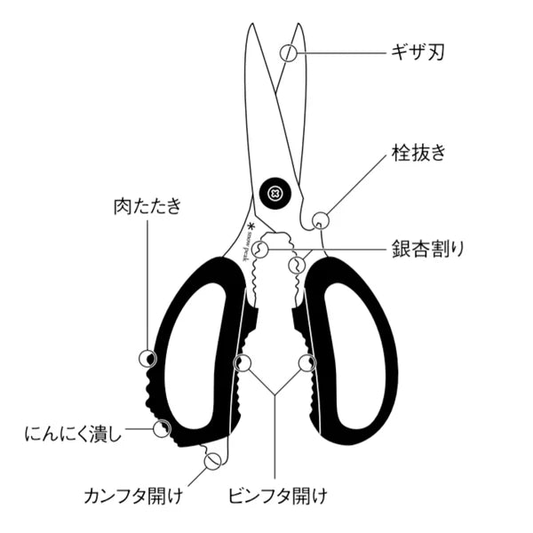 Snow Peak Kitchen Scissors Set 廚房刀剪套裝 GK-100