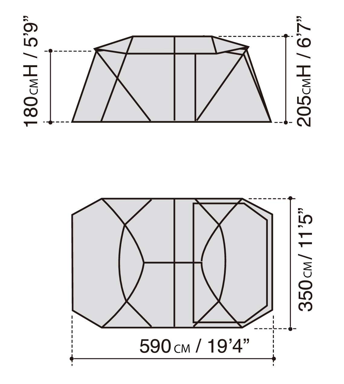 Snow Peak Landlock M Ivory Optionset 鎖地獸豪華隧道露營4人帳篷 FES-195 (3-4人帳篷)