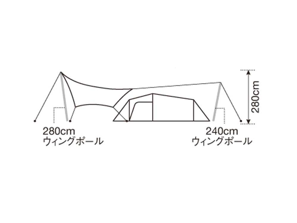 Snow Peak Vault 拱型露營帳篷 SDE-080RH (5人或以上帳篷)