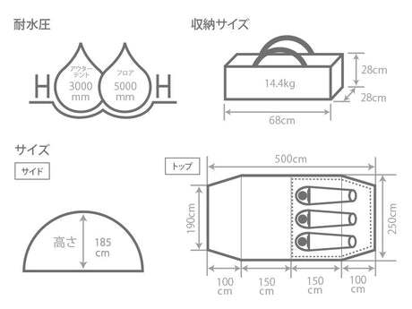 dod-kamaboko-tent-3s-t3-688-bk-帳篷3人的第54張露營產品相片