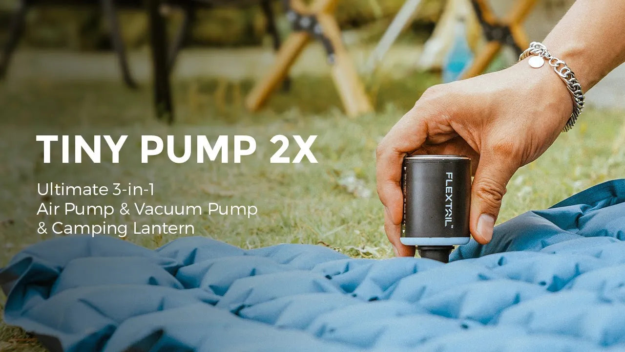 FLEXTAIL Tiny Pump 2X Outdoor Pump with Camping Lamp 戶外露營充氣泵 露營燈 (3色可選)