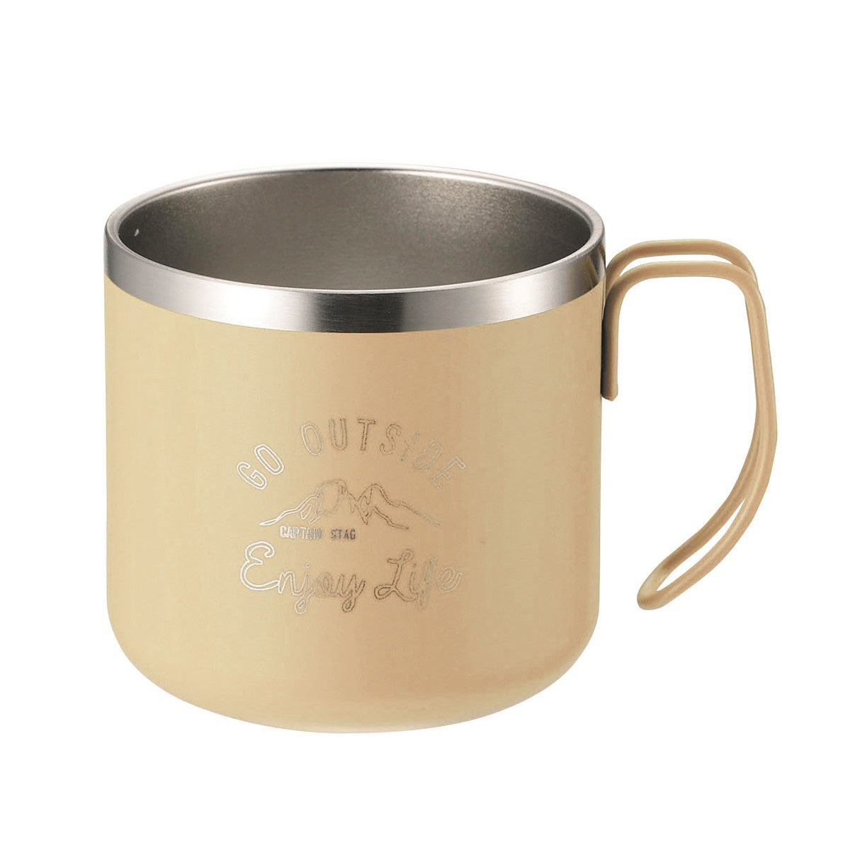Captain Stag Stainless Steel Mug 350ml (Beige) 不鏽鋼保溫杯 UE-3557