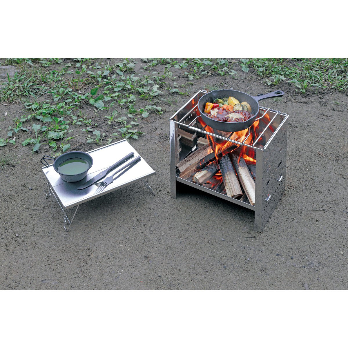 Captain Stag S/S Grill Stand 露營焚火台 UG-95