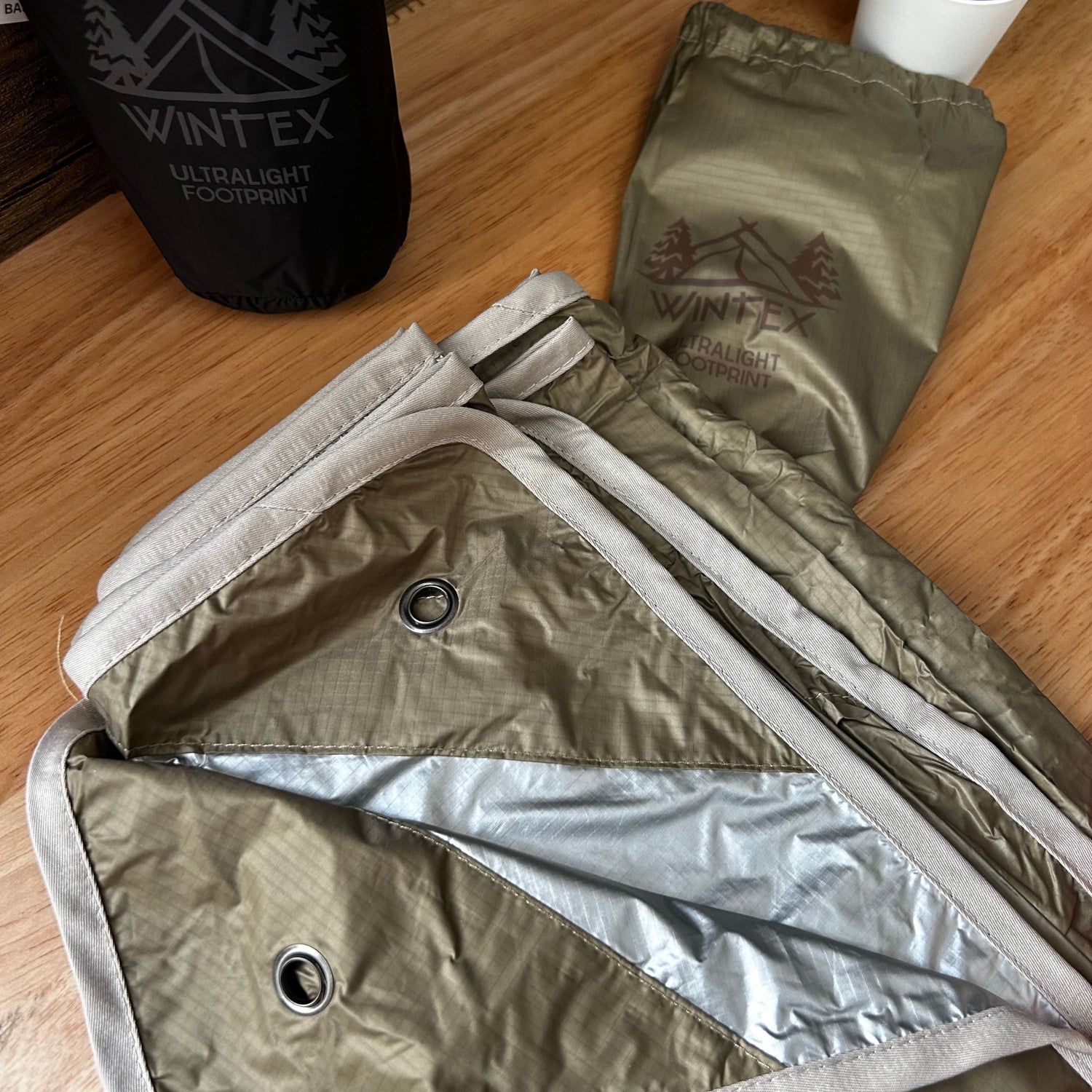 Wintex Ultralight Footprint 銀底超輕營底墊 (卡其/黑色)