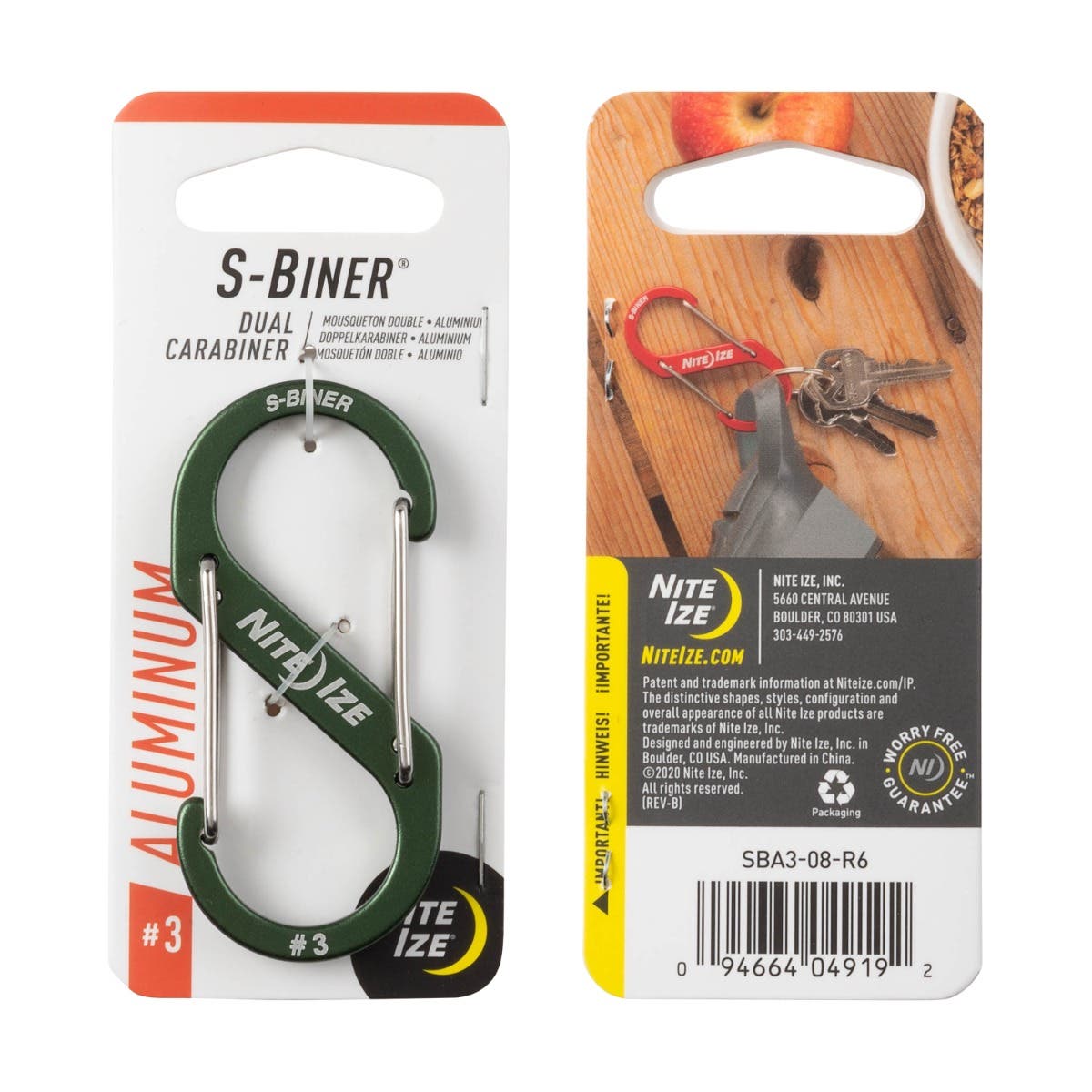Nite Ize S-Biner Aluminium Dual Carabiner #3 鋁合金8字扣
