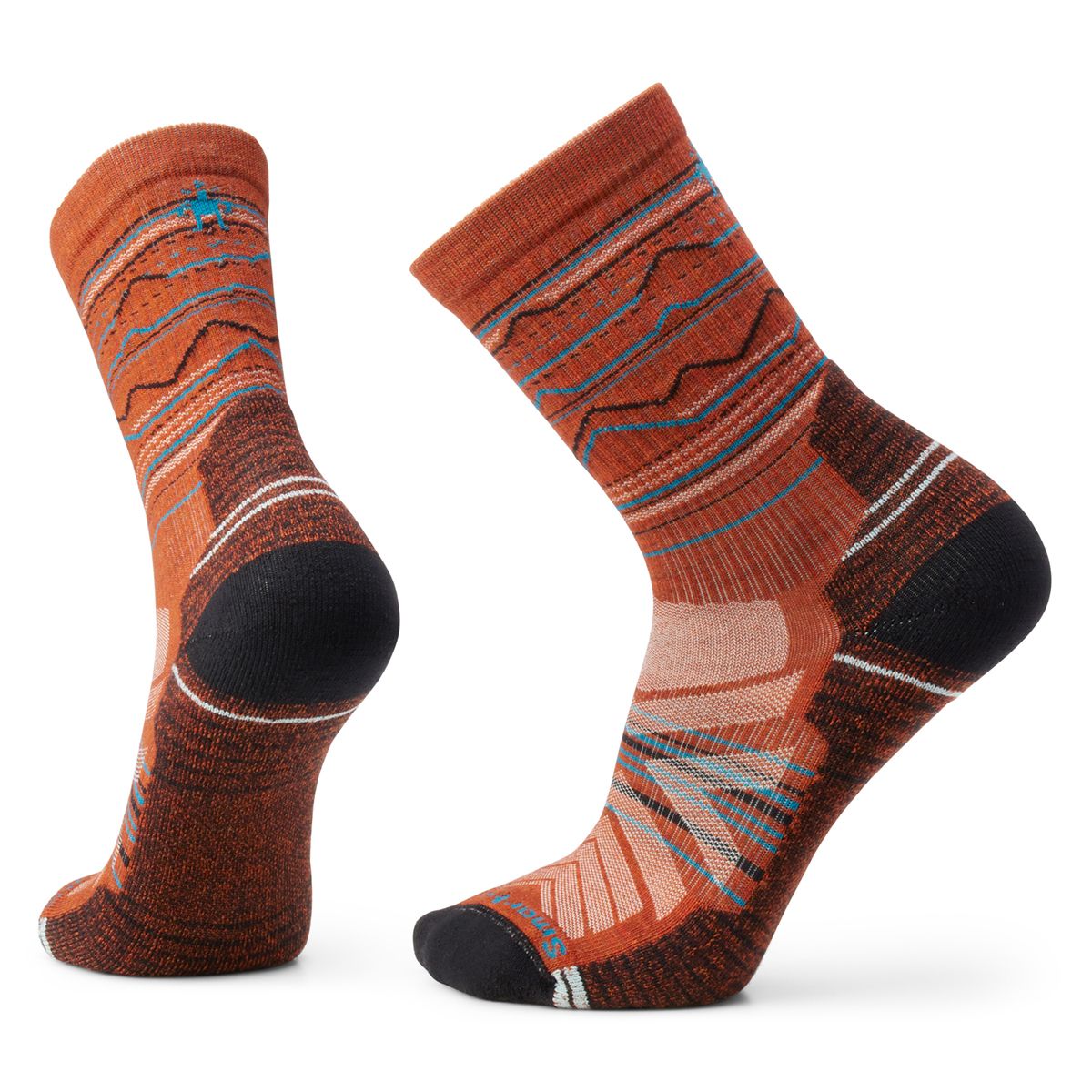 Smartwool Hike Light Cushion Mountain Range Pattern Crew 01615