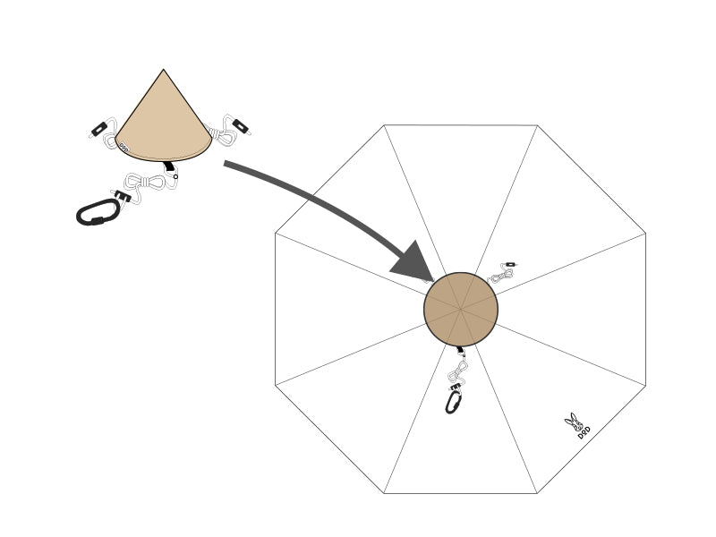 DOD Tongari Hat 金仔帽露營拉繩配件 TG1-768-TN