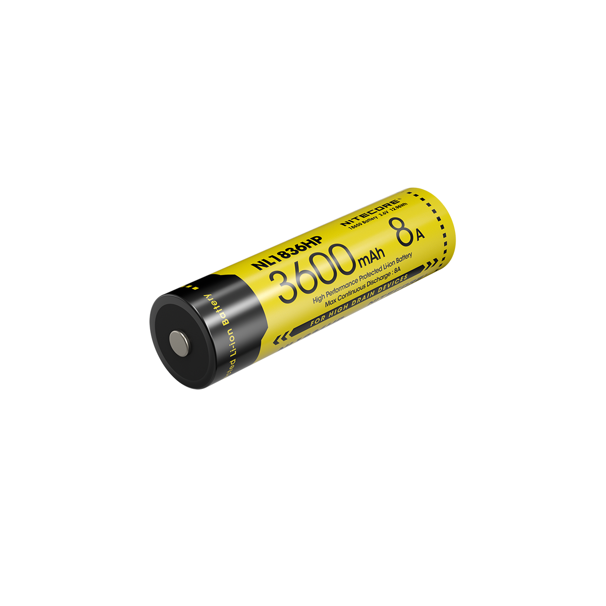 Nitecore High Performance Protected Li-ion Battery 3600mAh 8A NL1836HP