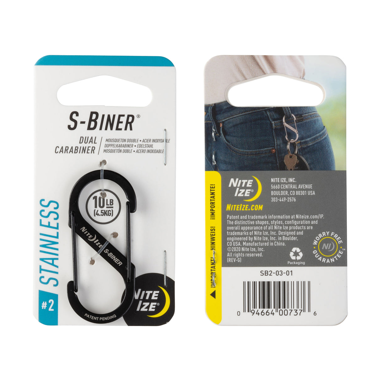 Nite Ize S-Biner Stainless Steel Dual Carabiner #2 不銹鋼8字扣