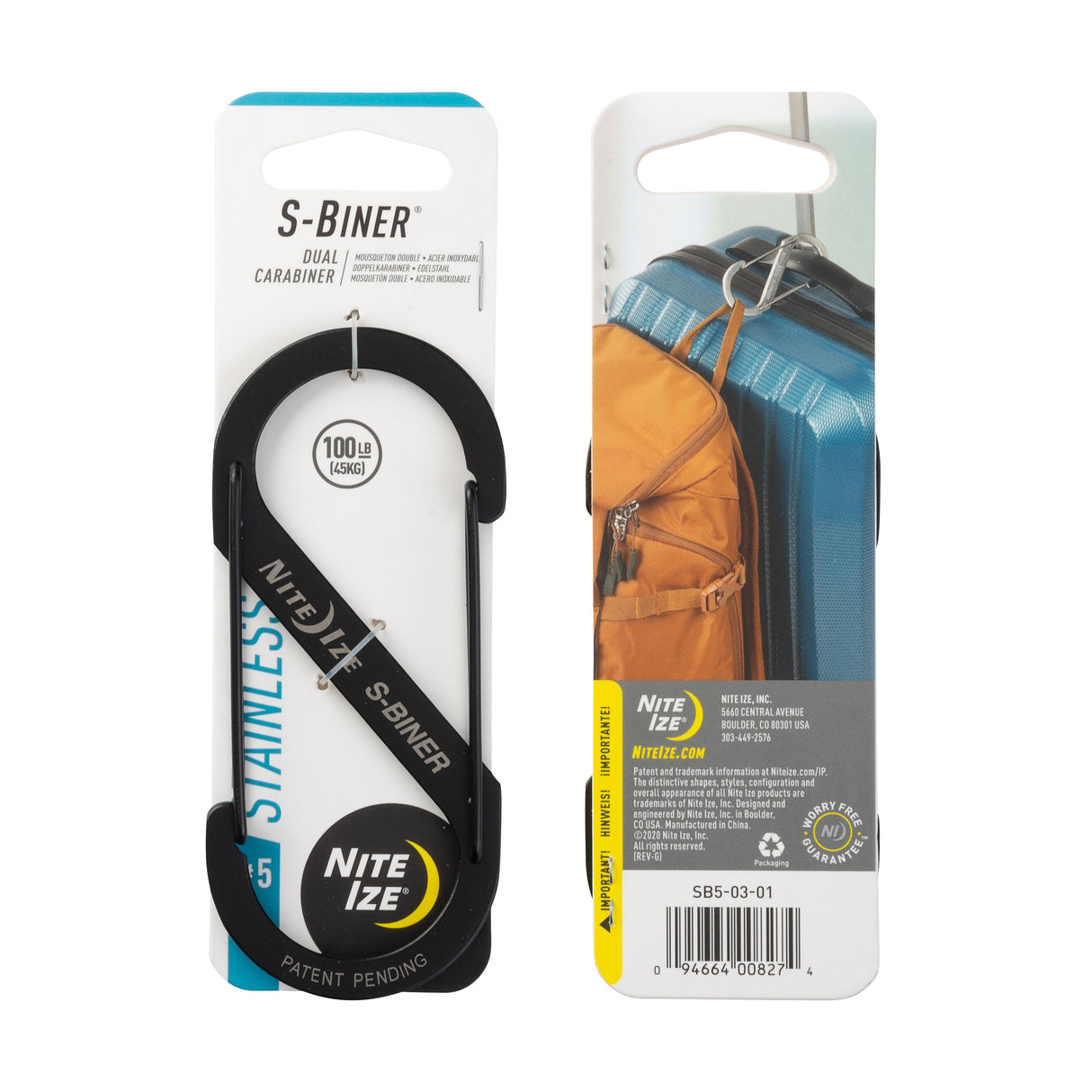 Nite Ize S-Biner Stainless Steel Dual Carabiner #5 不銹鋼8字扣