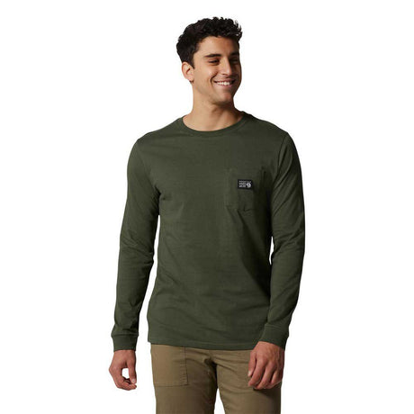 Mountain Hardwear Logo Label Long Sleeve Pocket T OM9700