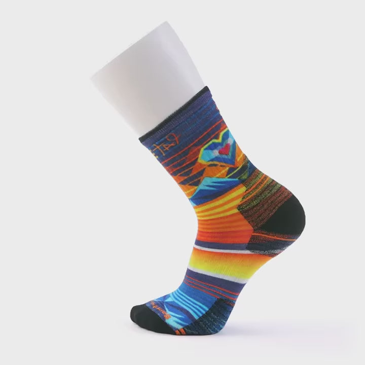 Smartwool W Hike Light Cushion Open Hearts Print Crew 02942