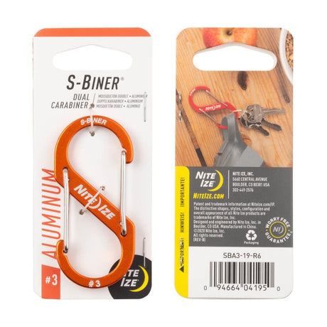 Nite Ize S-Biner Aluminum Dual Carabiner #3 鋁合金8字扣